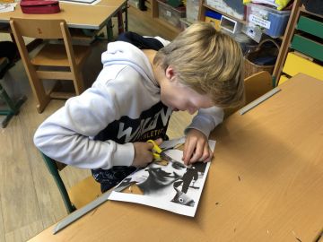 Schablone und Zeichnen