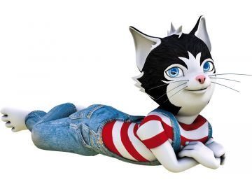 Moritz auf Sicherheitstour Kindersicherheitskater Moritz